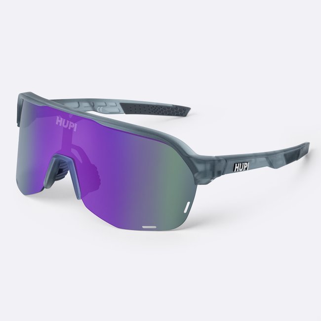 Óculos de Sol HUPI Huez Cinza - Lente Roxo Espelhado