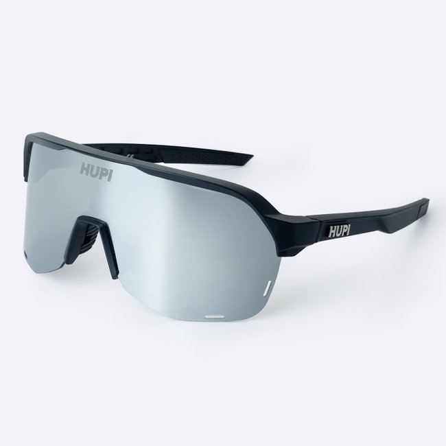 Óculos de Sol HUPI Huez Preto - Lente Prata Espelhado
