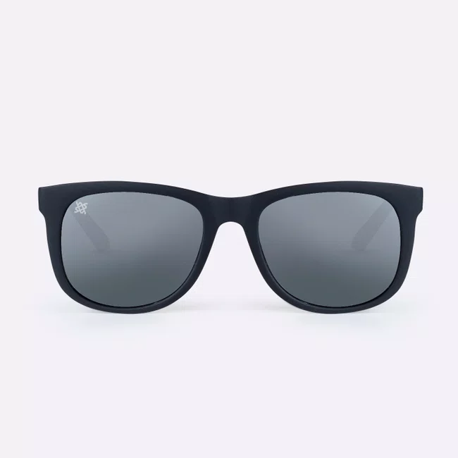 Óculos de Sol HUPI Hype Preto Lente Prata Espelhado