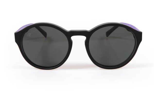 Óculos de Sol HUPI Kona Preto/Roxo - Lente Roxo Espelhado