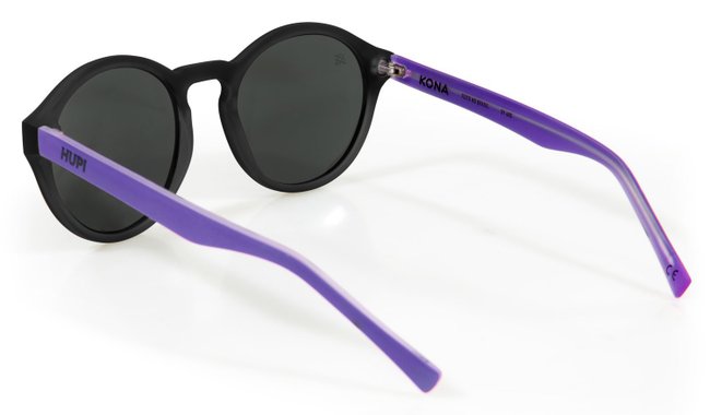 Óculos de Sol HUPI Kona Preto/Roxo - Lente Roxo Espelhado