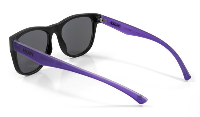 Óculos de Sol HUPI Macau Preto Fosco/Roxo - Lente Roxo Espelhado