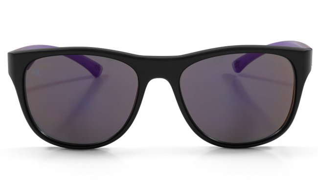Óculos de Sol HUPI Macau Preto Fosco/Roxo - Lente Roxo Espelhado