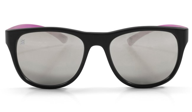 Óculos de Sol HUPI Macau Preto/Pink - Lente Prata