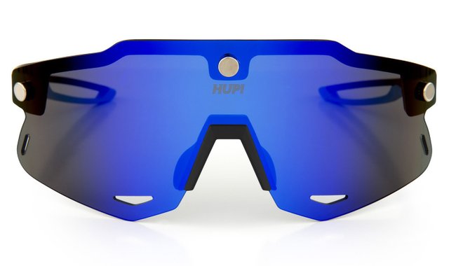 Óculos de Sol HUPI Magnetic Preto/azul - Lente Azul Espelhado