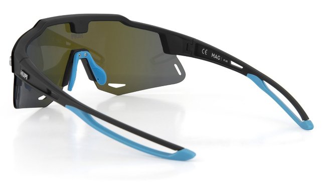 Óculos de Sol HUPI Magnetic Preto/azul - Lente Azul Espelhado