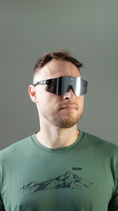 Óculos de Sol HUPI Magnetic Preto - Lente Prata