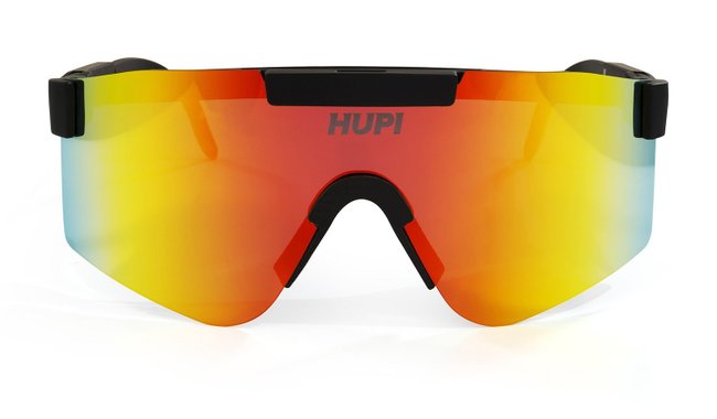 Óculos de Sol  HUPI Maverick Preto/Vermelho - Lente Vermelho Espelhado