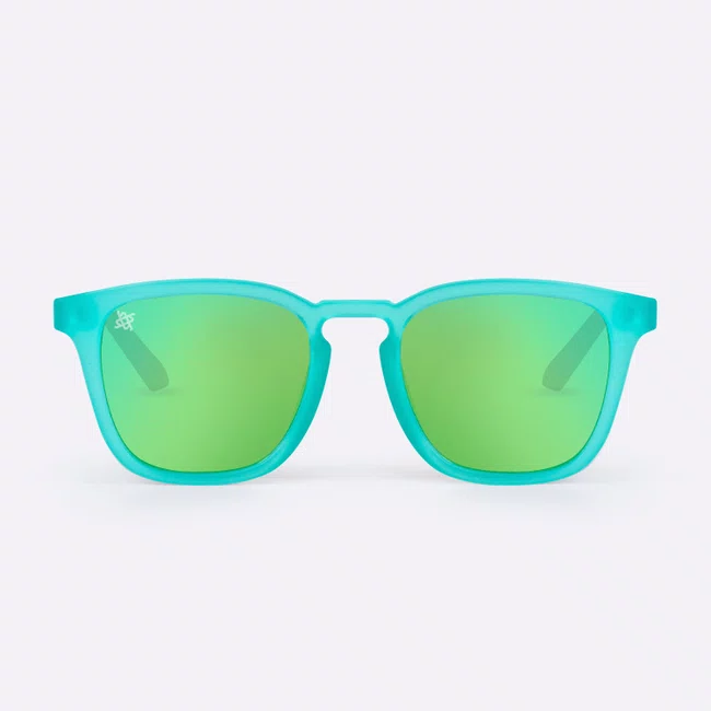 Óculos de Sol HUPI Rookie Cristal Verde Lente Verde Espelhado