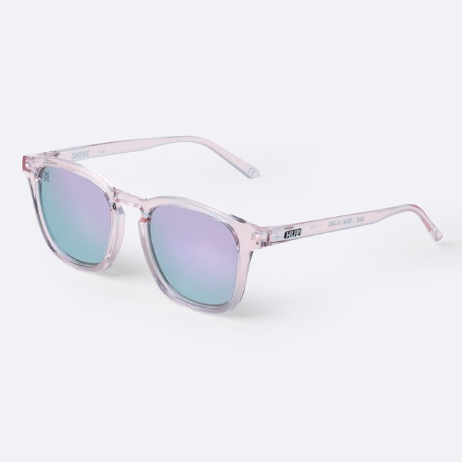 Óculos de Sol HUPI Shine Rosa Claro - Lente Rosa Espelhado