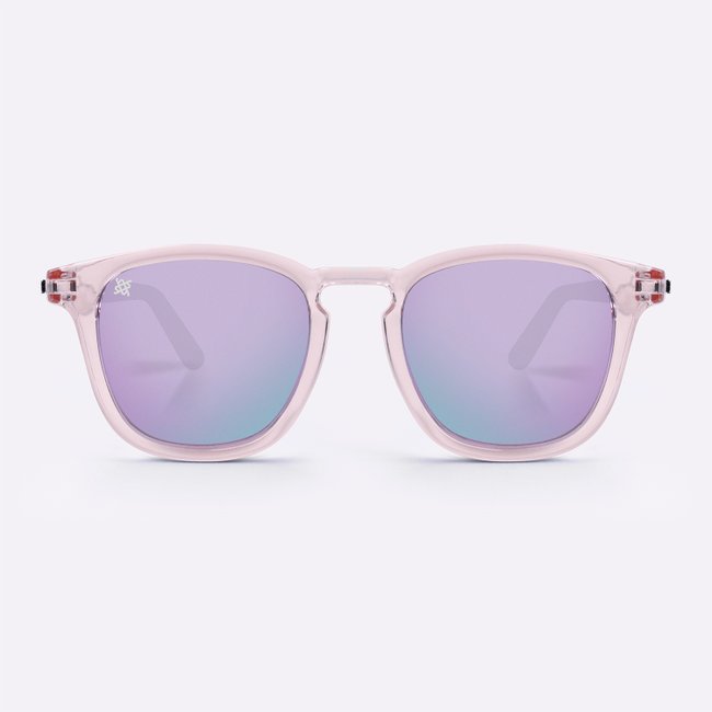 Óculos de Sol HUPI Shine Rosa Claro - Lente Rosa Espelhado
