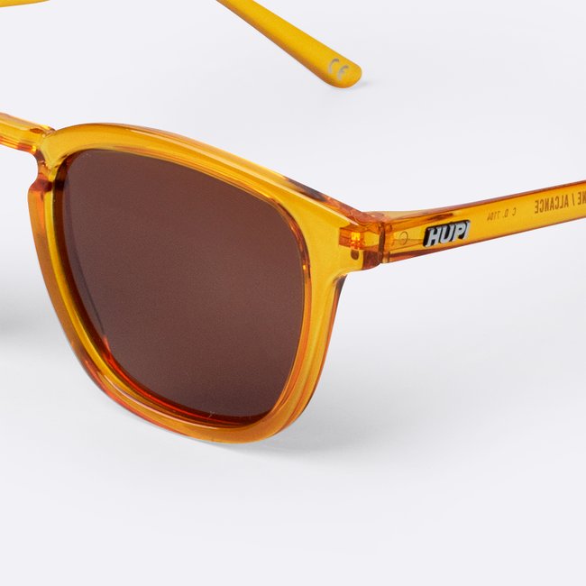 Óculos de Sol HUPI Shine Transparente Laranja - Lente Marrom