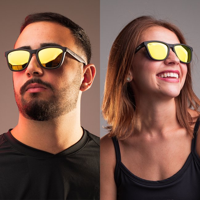 Óculos de Sol HUPI Sole Sertões Preto - Lente Dourada 