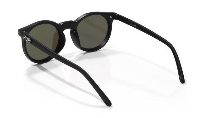 Óculos de Sol HUPI Tulum Preto - Lente Verde Espelhado