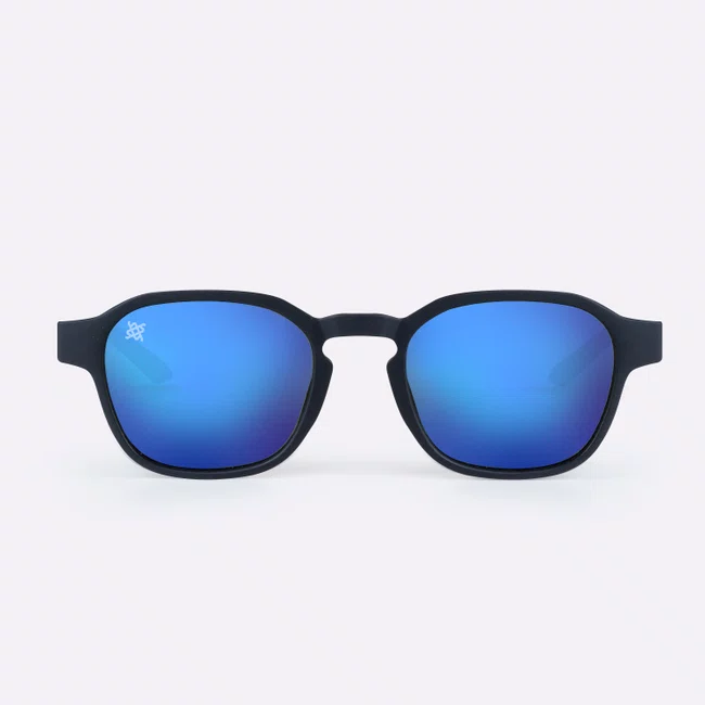 Óculos de Sol HUPI Vibe Preto Lente Azul Espelhado