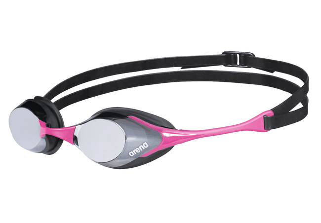 Óculos Natação Arena Cobra Swipe Mirror Cinza e Rosa