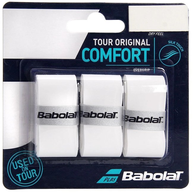 Overgrip Babolat Tour Original Branco Pack 3 unidades