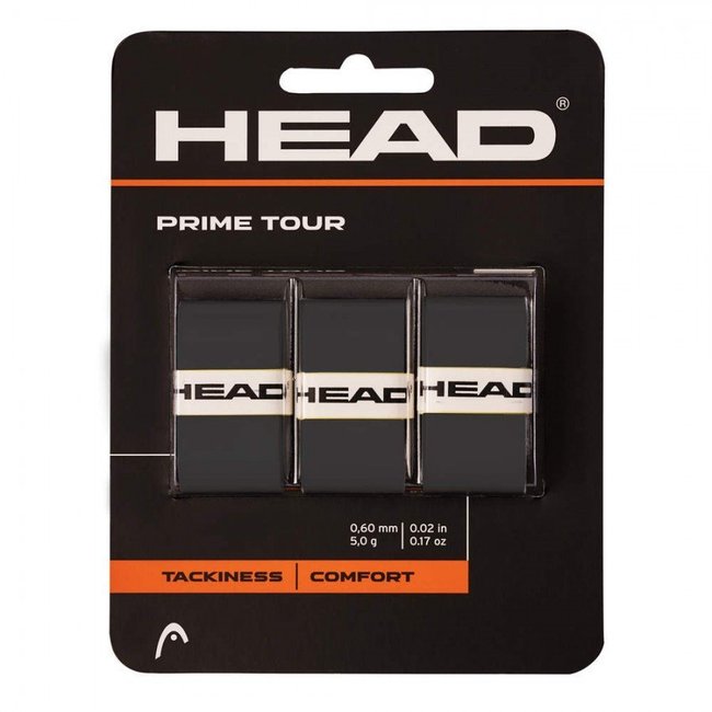 Overgrip HEAD Prime Tour Preto para Raquete - 3 Un