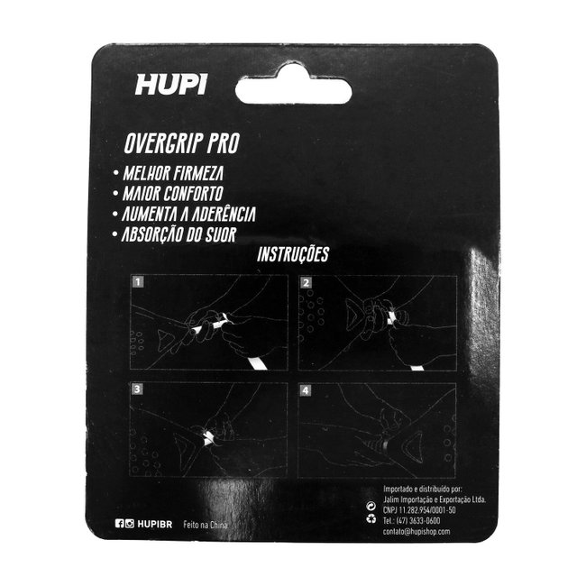 Overgrip HUPI Pro Rosa Pack 03 Unidades