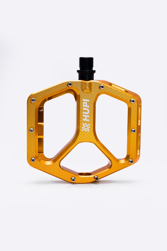 Pedal HUPI Strip Plataforma Rosca 9/16 - Dourado