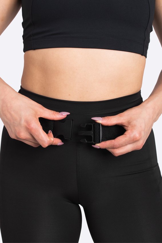 Pochete HUPI Slim Coral Zíper Amarelo