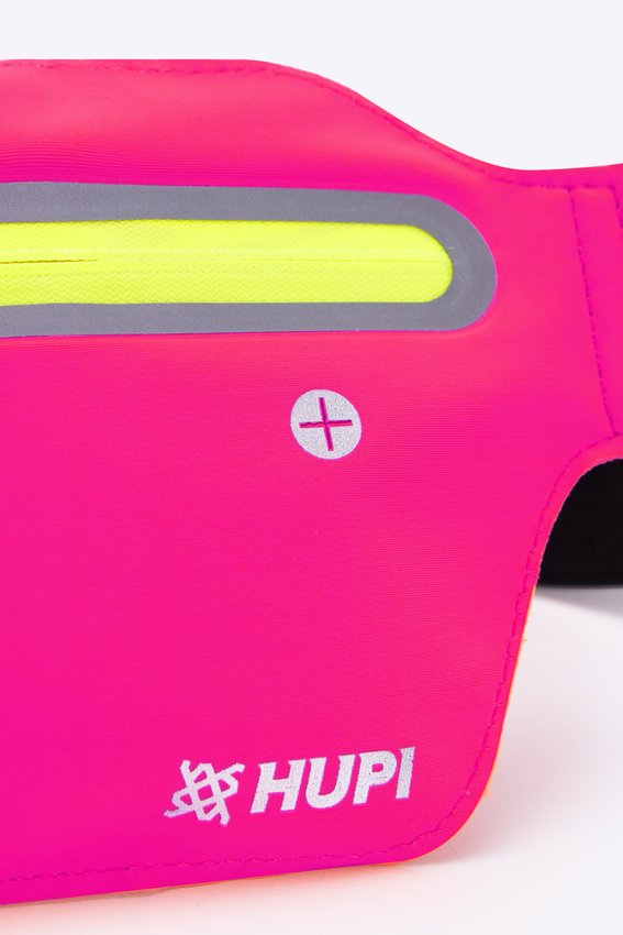 Pochete HUPI Slim Rosa Zíper Amarelo