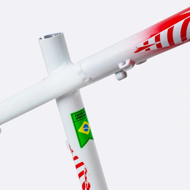 Quadro HUPI Naja V10 Branco e Vermelho Gancheira Horizontal