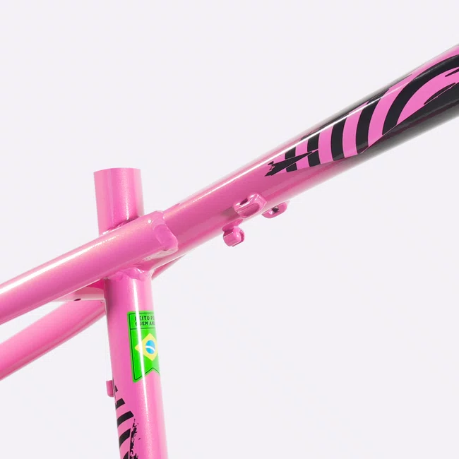 Quadro HUPI Naja V10 Rosa e Preto Gancheira Horizontal