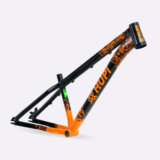 Quadro HUPI Strip Preto e Laranja Horizontal