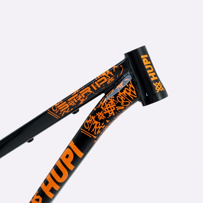 Quadro HUPI Strip Preto e Laranja Horizontal