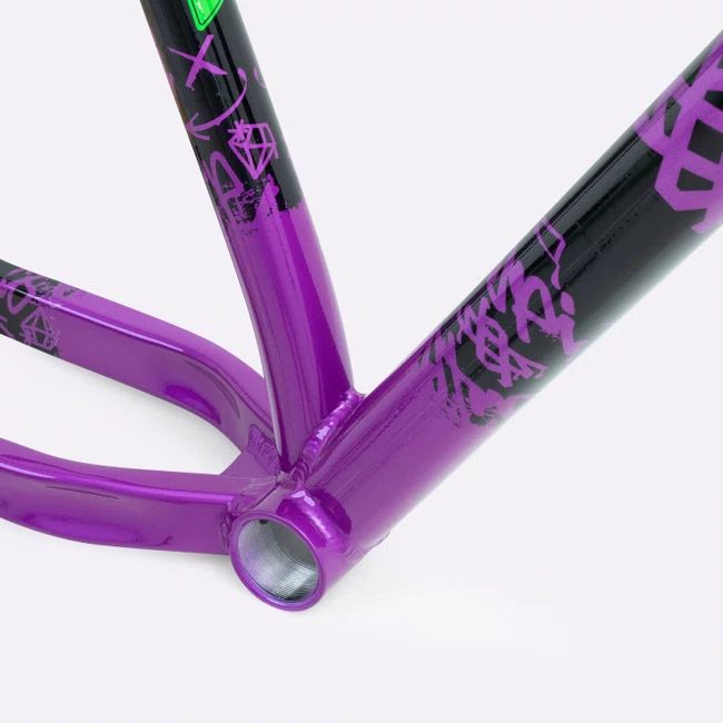 Quadro HUPI Strip Preto e Roxo Horizontal