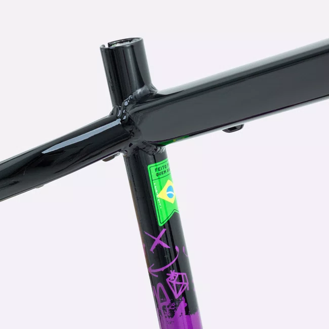 Quadro HUPI Strip Preto e Roxo Horizontal