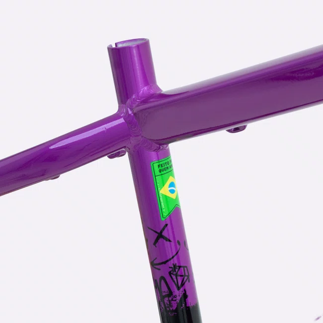 Quadro HUPI Strip Roxo e Preto Horizontal