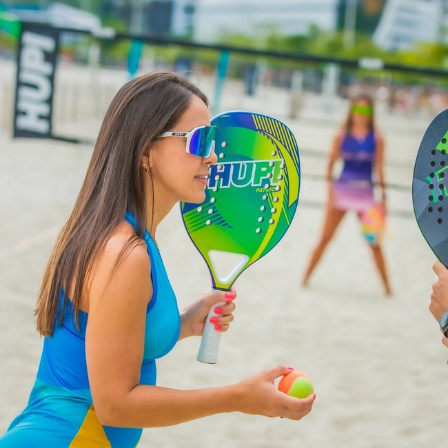 Raquete Beach Tennis HUPI Carbon/Fiberglass Patriot