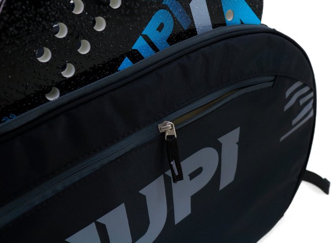 Raqueteira HUPI Pro Preto e Cinza para Beach Tennis e Padel