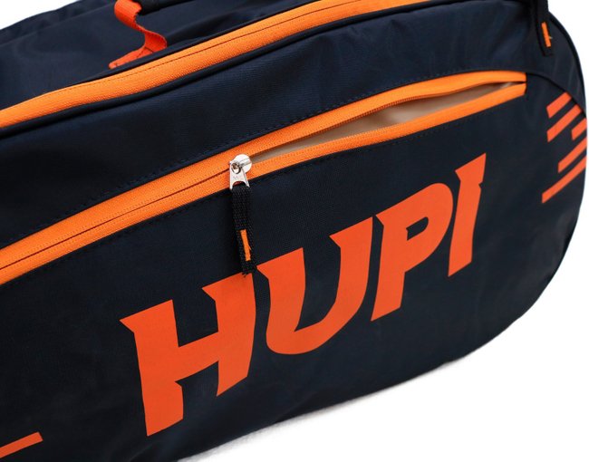 Raqueteira HUPI Pro Preto e Laranja para Beach Tennis e Padel