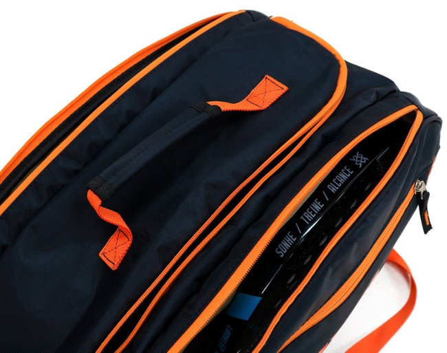 Raqueteira HUPI Pro Preto e Laranja para Beach Tennis e Padel