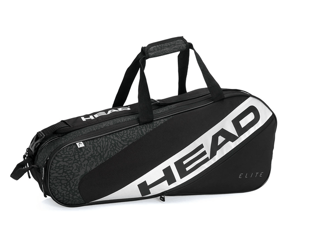 Raqueteira HEAD Tênis Elite Combi 6R New Preto e Branco