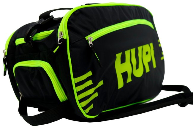 Raqueteira HUPI Pro Preto e Amarelo Neon para Beach Tennis e Padel