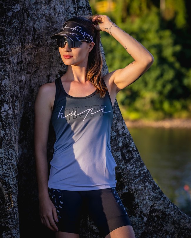Regata Feminina HUPI Colors Cinza
