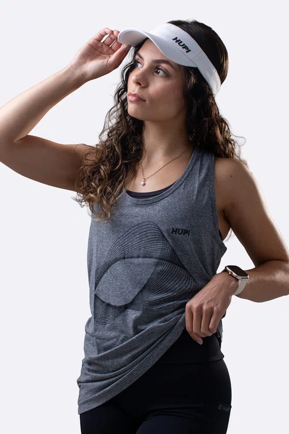 Regata HUPI Cosmos Nadador Feminino Cinza Mescla