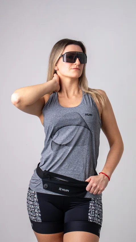 Regata HUPI Cosmos Nadador Feminino Cinza Mescla