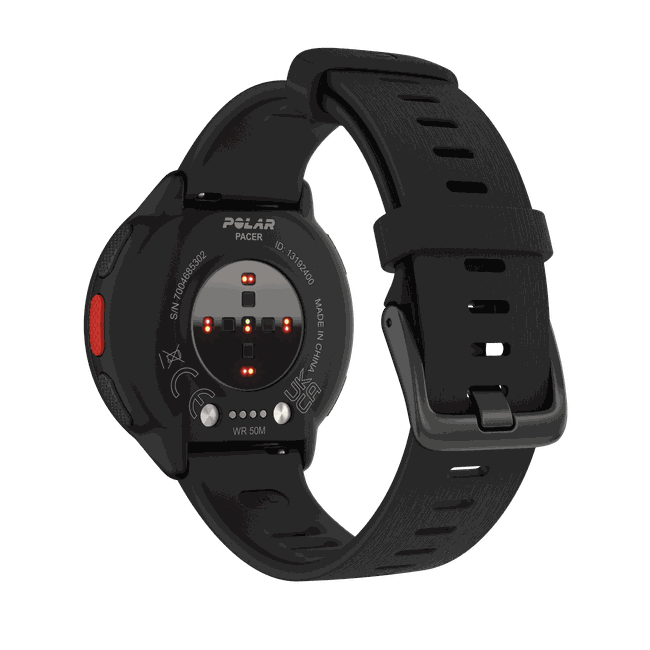 Relógio de Corrida Polar GPS Pacer Preto P/G