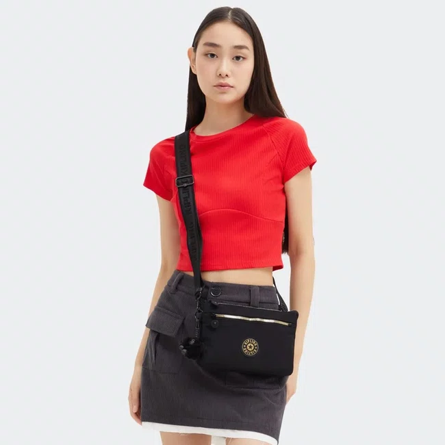 Bolsa Kipling Riri Zip Preto