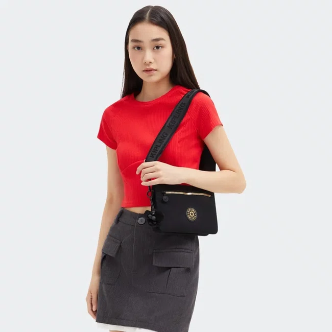 Bolsa Kipling Riri Zip Preto