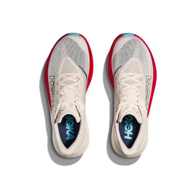Tênis HOKA Rocket X 3 Masculino Branco e Vermelho