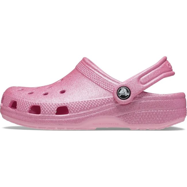 Sandália Crocs Classic Glitter Clog Rosa Feminino