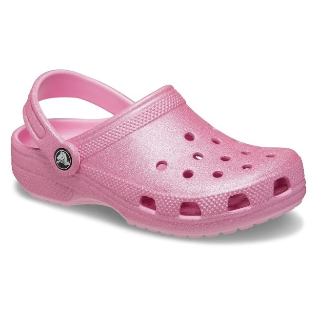 Sandália Crocs Classic Glitter Clog Rosa Feminino