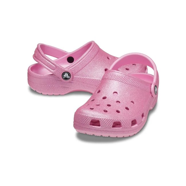 Sandália Crocs Classic Glitter Clog Rosa Feminino