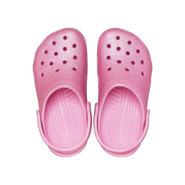 Sandália Crocs Classic Glitter Clog Rosa Feminino